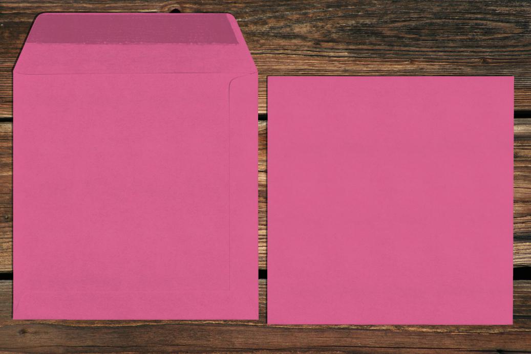 Versandtaschen 170x170 mm Nassklebend Knallrosa 120 g/qm